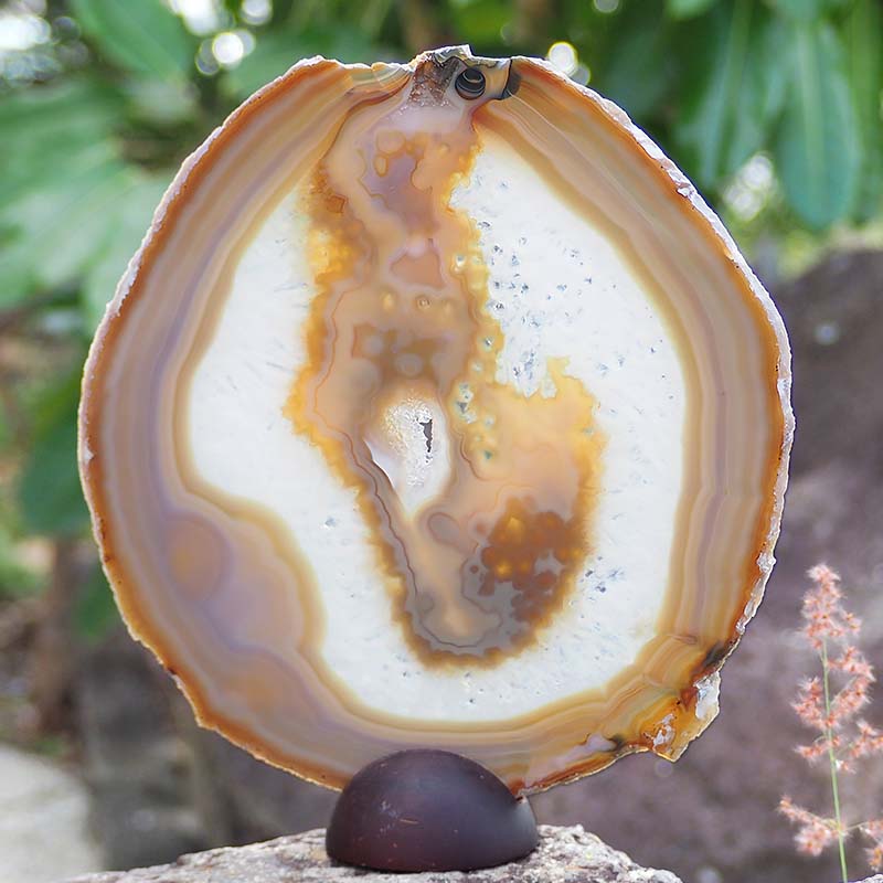 0.81Kg Natural Agate Plate J763 4 Natural Agate Plate J763