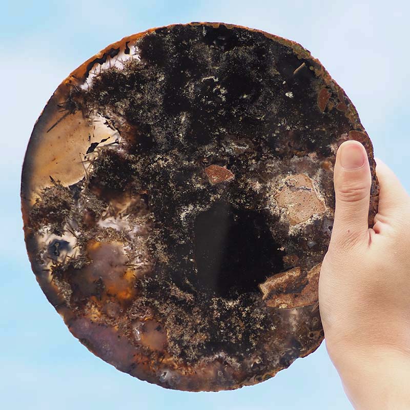 0.52Kg Natural Agate Plate J765 3 Natural Agate Plate J765