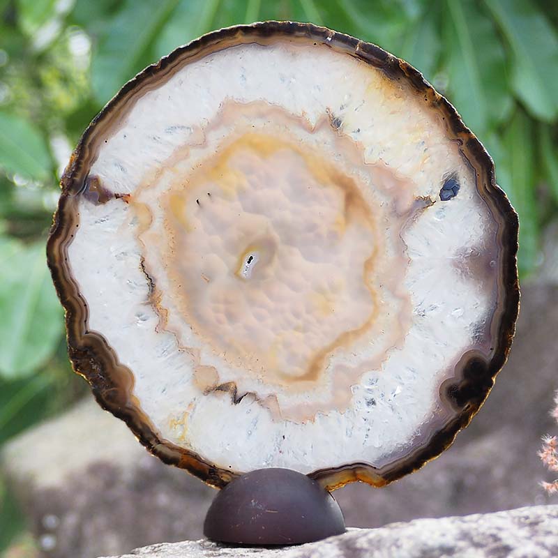 0.85Kg Natural Agate Plate J766 4 Natural Agate Plate J766