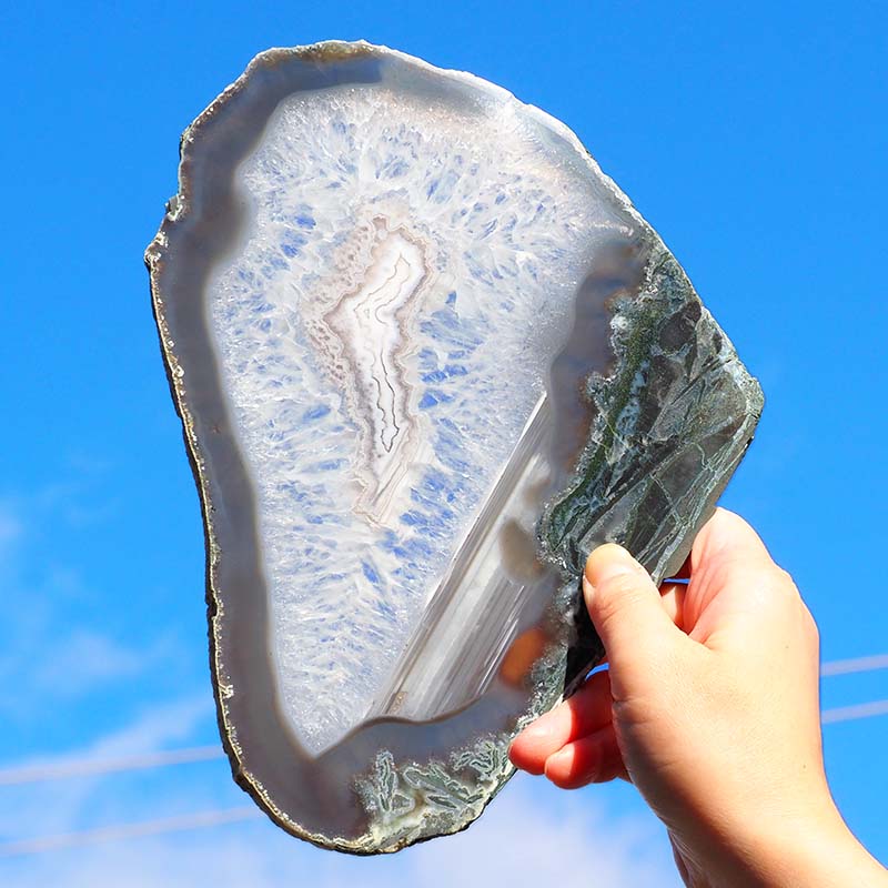 0.4Kg Natural Agate Plate J768 3 Natural Agate Plate J768