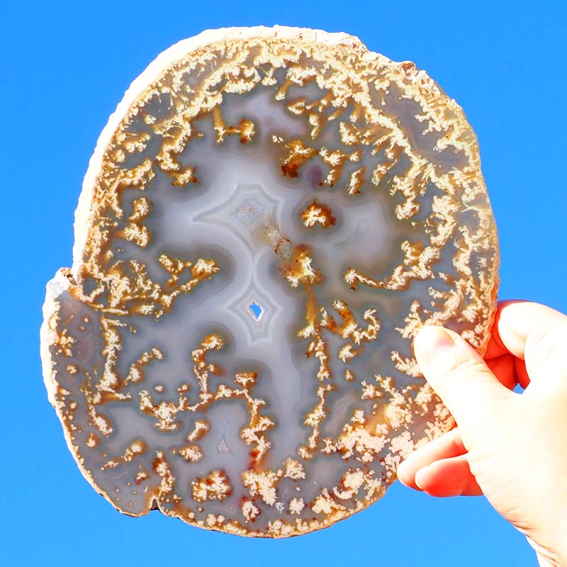 0.28Kg Natural Agate Plate J769 3 Natural Agate Plate J769