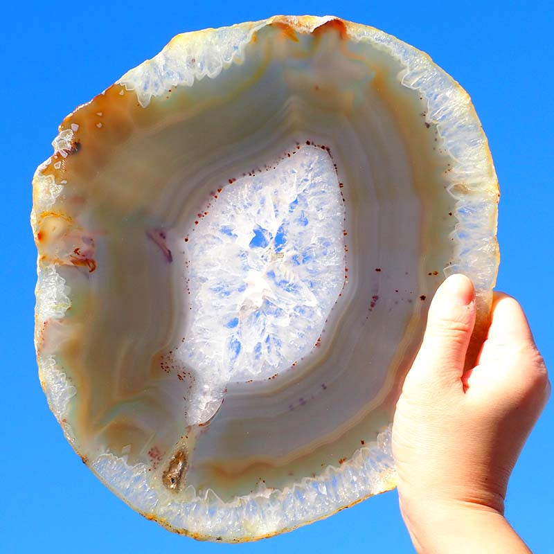 0.64Kg Natural Agate Plate J772 3 Natural Agate Plate J772