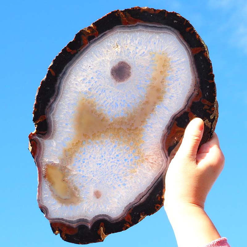 0.78Kg Natural Agate Plate J777 3 Natural Agate Plate J777
