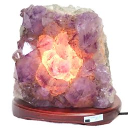 13.20kg Natural Amethyst Crystal Lamp - Timber Base DS276 8 13.20kg Natural Amethyst Crystal Lamp - Timber Base DS276 7
