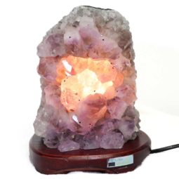 5.75kg Natural Amethyst Crystal Lamp - Timber Base DS277 9 5.75kg Natural Amethyst Crystal Lamp - Timber Base DS277 8