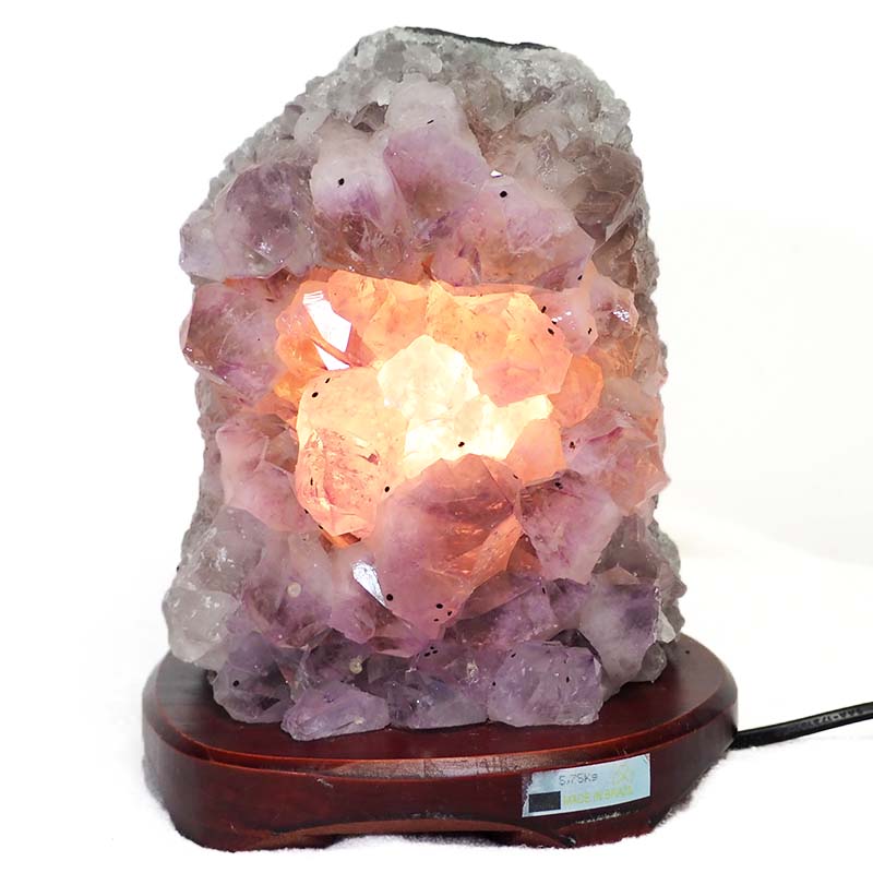 5.75kg Natural Amethyst Crystal Lamp - Timber Base DS277 6 5.75kg Natural Amethyst Crystal Lamp - Timber Base DS277 - Image 2