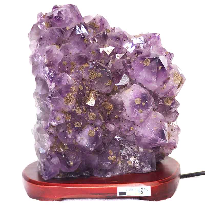 7.15kg Natural Amethyst Crystal Lamp - Timber Base DS278 5 7.15kg Natural Amethyst Crystal Lamp - Timber Base DS278