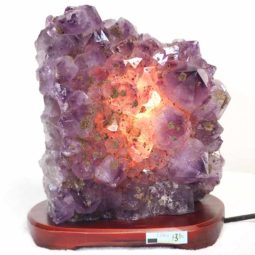 7.15kg Natural Amethyst Crystal Lamp - Timber Base DS278 9 7.15kg Natural Amethyst Crystal Lamp - Timber Base DS278 8