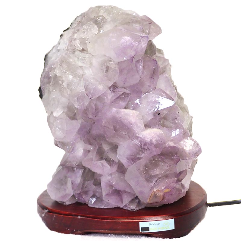 8.55kg Natural Amethyst Crystal Lamp - Timber Base DS279 5 8.55kg Natural Amethyst Crystal Lamp - Timber Base DS279