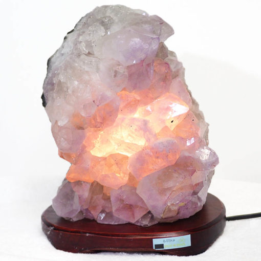 8.55kg Natural Amethyst Crystal Lamp - Timber Base DS279 7