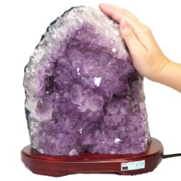 7.80kg Natural Amethyst Crystal Lamp - Timber Base DS280 10