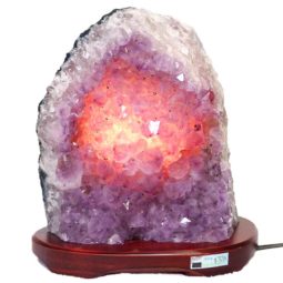 7.80kg Natural Amethyst Crystal Lamp - Timber Base DS280 8