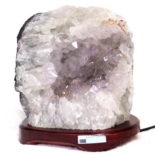 5.95kg Natural Amethyst Crystal Lamp - Timber Base DS281 5