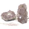2.2Kg Natural Amethyst Crystal Lamp with Tea Light Candle Holder Set 2 Pieces S489 2 Natural White Amethyst Crystal Lamp with Tea Light Candle Holder Set 2 Pieces S489