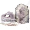2.9Kg Natural Amethyst Crystal Lamp with Tea Light Candle Holder Set 2 Pieces S490 2 Natural White Amethyst Crystal Lamp with Tea Light Candle Holder Set 2 Pieces S490