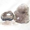 2.8Kg Natural Amethyst Crystal Lamp with Tea Light Candle Holder Set 2 Pieces S491 2 Natural White Amethyst Crystal Lamp with Tea Light Candle Holder Set 2 Pieces S491