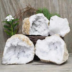 Natural Calcite Geode Pair – 2 Small Geodes Set N1107 | Himalayan Salt Factory