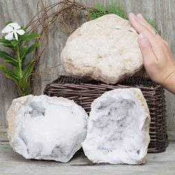 Natural Calcite Geode Pair – 2 Small Geodes Set N1108 | Himalayan Salt Factory