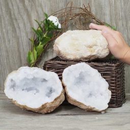 Natural Calcite Geode Pair – 2 Small Geodes Set N1112 | Himalayan Salt Factory