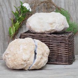 Natural Calcite Geode Pair – 2 Small Geodes Set N1112 | Himalayan Salt Factory