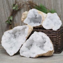 Natural Calcite Geode Pair – 2 Small Geodes Set N1114 | Himalayan Salt Factory