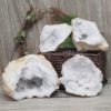 Natural Calcite Geode Pair – 2 Small Geodes Set N1115 | Himalayan Salt Factory