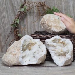 Natural Calcite Geode Pair - 2 Small Geodes Set N1116 6 Natural Calcite Geode Pair – 2 Small Geodes Set N1116 | Himalayan Salt Factory