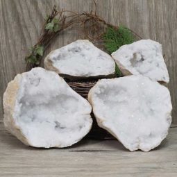 Natural Calcite Geode Pair – 2 Small Geodes Set N1118 | Himalayan Salt Factory