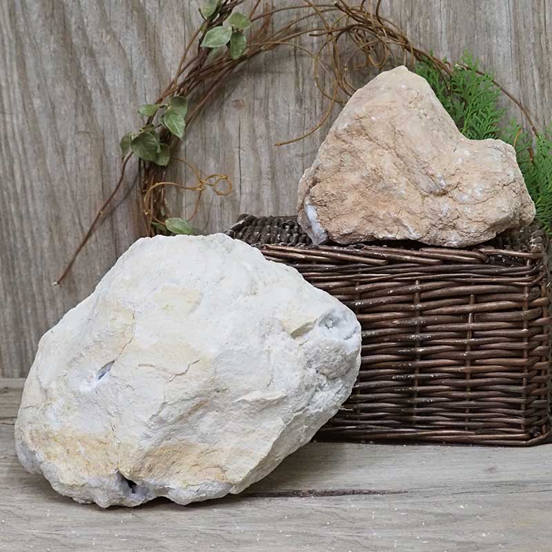 Natural Calcite Geode Pair - 2 Small Geodes Set N1121 4 Natural Calcite Geode Pair – 2 Small Geodes Set N1121 | Himalayan Salt Factory