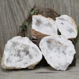 Natural Calcite Geode Pair – 2 Small Geodes Set N1121 | Himalayan Salt Factory
