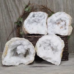 Natural Calcite Geode Pair – 2 Small Geodes Set N1122 | Himalayan Salt Factory