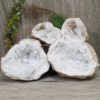 Natural Calcite Geode Pair - 2 Small Geodes Set N1124 2 Natural Calcite Geode Pair – 2 Small Geodes Set N1124 | Himalayan Salt Factory