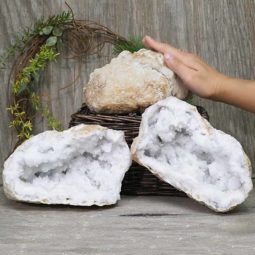 Natural Calcite Geode Pair - 2 Small Geodes Set N1127 6 Natural Calcite Geode Pair – 2 Small Geodes Set N1127 | Himalayan Salt Factory