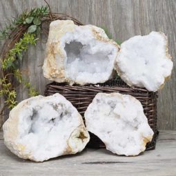 Natural Calcite Geode Pair – 2 Small Geodes Set N1129 | Himalayan Salt Factory