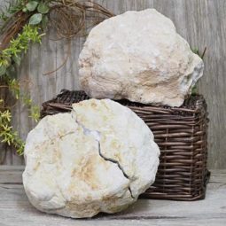 Natural Calcite Geode Pair – 2 Small Geodes Set N1130 | Himalayan Salt Factory