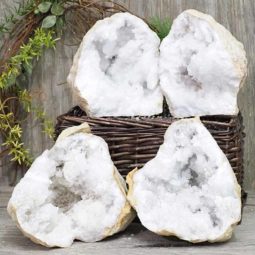 Natural Calcite Geode Pair – 2 Small Geodes Set N1130 | Himalayan Salt Factory