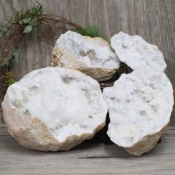 Natural Calcite Geode Pair – 2 Small Geodes Set N1133 | Himalayan Salt Factory