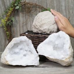 Natural Calcite Geode Pair – 2 Small Geodes Set N1134 | Himalayan Salt Factory