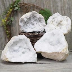 Natural Calcite Geode Pair – 2 Small Geodes Set N1134 | Himalayan Salt Factory