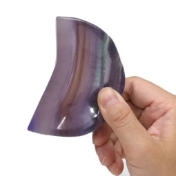 Natural Rainbow Fluorite Moon Bowl S1005 | Himalayan Salt Factory