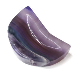 Natural Rainbow Fluorite Moon Bowl S1005 | Himalayan Salt Factory