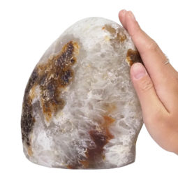 2.93kg Natural River Agate Crystal Lamp with White LED Bulb N1238 7 River Agate Crystal Lamp with LED Bulb N1238 | Himalayan Salt Factory