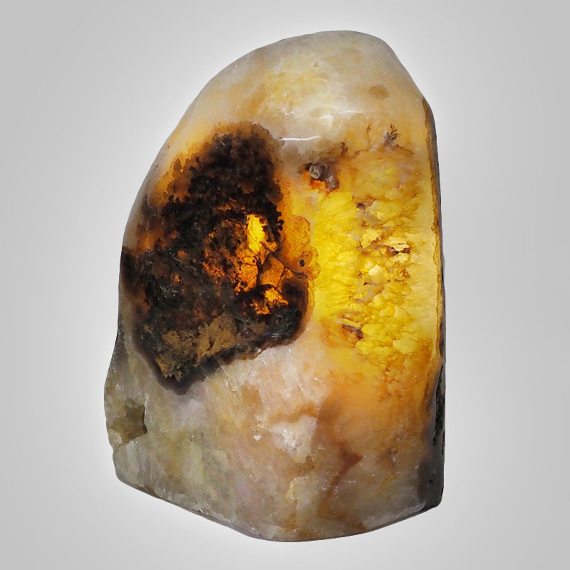 2.73kg Natural River Agate Crystal Lamp with White LED Bulb N1244 4 River Agate Crystal Lamp with LED Bulb N1244 | Himalayan Salt Factory