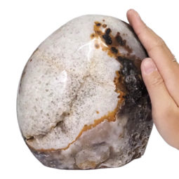 3.30kg Natural River Agate Crystal Lamp with White LED Bulb N1249 7 River Agate Crystal Lamp with LED Bulb N1249 | Himalayan Salt Factory