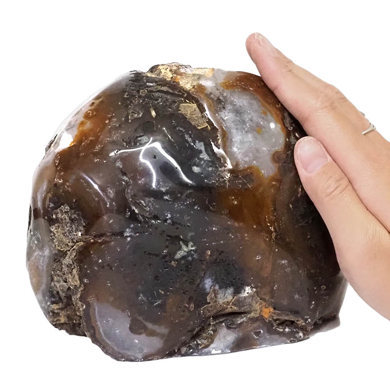 3.00kg Natural River Agate Crystal Lamp with White LED Bulb N1252 5 River Agate Crystal Lamp with LED Bulb N1252 | Himalayan Salt Factory
