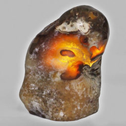 1.92kg Natural River Agate Crystal Lamp with White LED Bulb N1254 6 River Agate Crystal Lamp with LED Bulb N1254 | Himalayan Salt Factory
