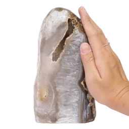 2.79kg Natural River Agate Crystal Lamp with White LED Bulb N1259 7 River Agate Crystal Lamp with LED Bulb N1259 | Himalayan Salt Factory