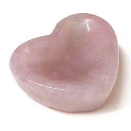 Natural Rose Quartz Heart Bowl S1013 | Himalayan Salt Factory