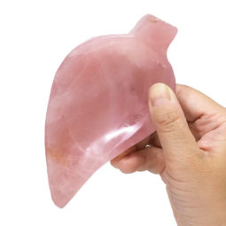 Natural Rose Quartz Leaf Bowl S1008 | Himalayan Salt Factory