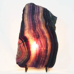 Natural Sliced Rainbow Fluorite Crystal Lamp DS1465 | Himalayan Salt Factory